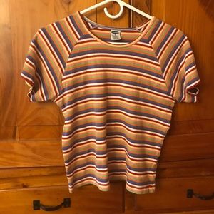 Rainbow striped old navy tee